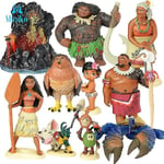 10 st/set Cartoon Moana Prinsessan Legend Vaiana Maui Chief Tui Tala Heihei Pua Actionfigur Dekoration Leksaker