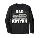 Dad Grandpa Great Grandpa American Flag USA Pride Fathers Long Sleeve T-Shirt