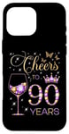 Coque pour iPhone 16 Pro Max Cheers to 90 Years Old 90th Birthday Party Women 90th Birthday Party