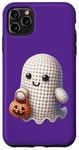 Coque pour iPhone 11 Pro Max Trick or Treat Halloween Ghost Trick or Treat Pumpkin Candy Crochet Knit