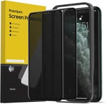 Verre Trempé Anti Espion Iphone X/Xs/11 Pro 2 Pièces Privacy Bord Doux Film De Protection Écranavec Cadre D'alignement Vitre Protecteur Protège Écran Pour Iphone 11 Pro/Xs/X 5 8 Pouces