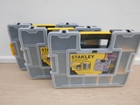 3 X STANLEY JUNIOR SORTMASTER STORAGE ORGANISER CARRYING CASE 1 97 483