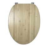 ABATTANT WC BAMBOU CHARNIERES METAL