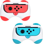 Poignées De Manettes Pour Joy Con Compatible Avec Le Modèle Switch&switch Oled,Support De Joycon Anti-Résistant, 2 Paquets De Poignées De Confort Pour Manettes De Jeu, Bleu Et Rouge