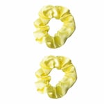 THE VINTAGE COSMETICS COMPANY💐 Yellow Satin Hair Scrunchies  x 2 NEW FAST POST