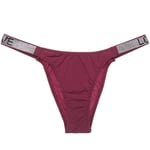 YUHOOE Women's Briefs Knickers,Sexy Panties Bikini Underwear Ladies Temptation G-String Thong Crystal Waist Intimates Soft Breathable Lingerie Underpants Pantys-Red Wine,L(Waist:74,84cm)