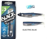 Fiiish Noir Minnow Combo 120 N 3 Electric Bleu Silicone Artificiel Appât Spigol