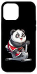 Coque pour iPhone 13 Pro Max Panda sur vélo d'appartement Gym Fitness Entraînement Sport