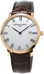 Frederique Constant FC-306MR4S4 Slimline Silverfärgad/Läder Ø40 mm