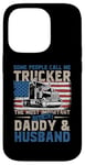 iPhone 14 Pro Semi Truck Driver, Trucker Daddy, Husband, US American Flag Case