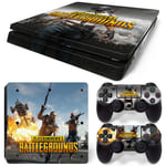 Kit De Autocollants Skin Decal Pour Console De Jeu Ps4 Slim Corps Entier Champs De Bataille De Playerunknown, T1tn-Ps4slim-1958