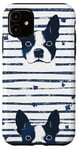 Coque pour iPhone 11 Motif chien de bétail australien bleu minimaliste blanc