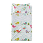 Jeu de draps HappyFriday Mr Fox Little Birds Multicouleur Lit de bébé 2 Pièce