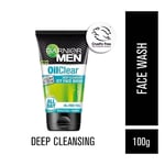 Garnier Men Oil Clear Clay D-Tox Deep Cleansing Icy Face Wash, 100gm