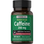 FitnessLabs Caffeine 200mg 95% Polyphenols Green Tea Extract ECGC - 200 Tablets