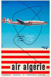 AVIATION AIR ALGéRIE Rf5 - POSTER HQ 40x60cm d'une AFFICHE VINTAGE