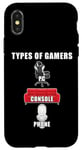 Coque pour iPhone X/XS Types of Gamers: PC, Console, Phone Funny Gaming Dad & Teen