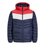 Jack & Jones Mens Hooded Puffer Jacket Long Sleeve Windproof Quilted Jacket