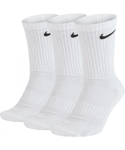 Nike Unisex Everyday Cushion Crew Training Socks (3 Pairs) in White Cotton - Size Small