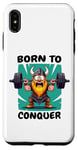 Coque pour iPhone XS Max Born to Conquer Viking Haltérophilie - Funny Fitness