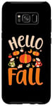 Galaxy S8+ Hello Fall Autumn Colors Leaves Pumpkins Fall Vibes Season Case