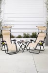 Folding Portable Zero Gravity Chairs and Table Set