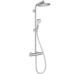 Colonne de douche thermostatique HANSGROHE Crometta S 240 EcoSmart chromé + tablette AddStoris