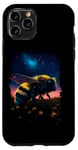 iPhone 11 Pro Bee Under Starry Night Sky Cosmic Exploration Case