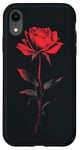 Coque pour iPhone XR Rose Minimaliste Art Floral Botanique Vintage