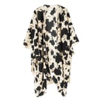 Kimonos kofta med blommönster för damer Lös baddräkt Coverup Casual Beach Baddräkt Toppar Sexiga badkläder Black