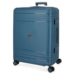 Movom Dimension Valise Grande Bleu 54 x 75 x 32 cm Rigide Polypropylène Fermeture TSA 78L 5,2 kg 4 roues doubles, bleu, Grande valise