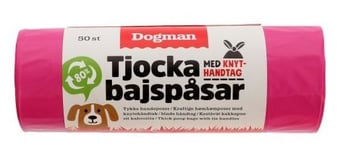 Dogman Bajspåsar med handtag 50p Rosa