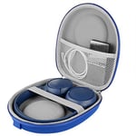 Linkidea Headphones Carrying Case Compatible with JBL Tune 600 BTNC, Tune 570BT, Tune 560BT, Tune 520 BT Case, Protective Hard Shell Travel Bag with Cable, Charger Storage (Blue)