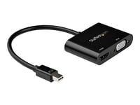 StarTech.com Mini DisplayPort to HDMI VGA Adapter, mDP 1.2 HBR2 to HDMI 2.0 (4K 60Hz) or VGA 1080p Video Converter Dongle, Mini DP to HDMI or VGA Monitor Adapter, Thunderbolt 2 Compatible -...