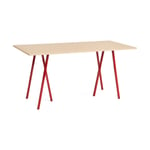 HAY Loop Stand matbord 92,5x200 cm Maroon red-clear lacq. oak