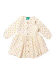 Little Green Radicals Baby Flower Pocket Dress, Cream