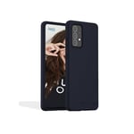 JAYM - Coque Silicone Premium Bleue pour Samsung Galaxy A03s -100% Silicone et Microfibre - Renforcée et Ultra Doux - Neuf