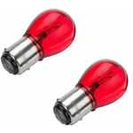 2x glödlampa 12V 21/5W BAY15D röd bakljus broms bil traktor