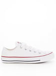 Converse Unisex Wide Fit Ox Trainers - White, White, Size 11, Women