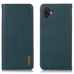 Nahkainen lompakkopuhelinkotelo Samsung Galaxy Xcover 6 Prolle, automaattisesti sulkeutuva magneettijalusta CoverGreen