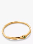 Monica Vinader Siren Mini Green Onyx Ring, Gold