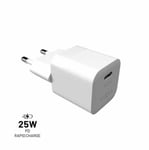 Fixed Laddare Mini PD Travel Charger USB-C 25W Vit