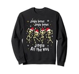 Scary Spooky Christmas T-Shirt Santa Skeletons Jingle Bones Sweatshirt