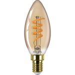 10 st Master Value LED Candle Dimbar 2,5W E14 B35 Gold Spiral 136lm