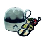 Solis Egg Boiler & More 827 - Egg Cooker, Electric Egg Poacher & Omelette Maker - Steaming Vegetables - with Timer - Cool Touch Handle - Max. 7 Eggs