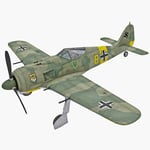 X-Toy Military Fighter Puzzle Model Kits, 1/48 Scale Germany Focke Wulf Fw-190D-10 Fighter Plastic Model, 8.3Inch X 8.6Inch