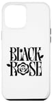 Coque pour iPhone 12 Pro Max Belle rose noire avec inscription en anglais « Minimalist »