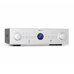 Auna Amplificateur Audio, Amplificateur Hifi Système Stéréo Recepteur Bluetooth Hifi pour Ampli Stereo, Ampli Hifi Contrôle Basses et Aigus, Univers Hi-fi, Amplificateurs 4 Canaux, Télécommande, AUX