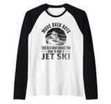 Mens Move Over Boys This old man shows you how to ride a jet ski Raglan Baseball Tee