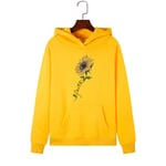 AGAGRG Sweat À Capuche 3D,Sweat-Shirt À La Mode Unisexe Pull À Fleurs De Plantes Jaunes Imprimé Graffiti Hoodies Top Blouse Survêtements À Manches Longues Coton Automne Hiver Sweats À Capuche Décont